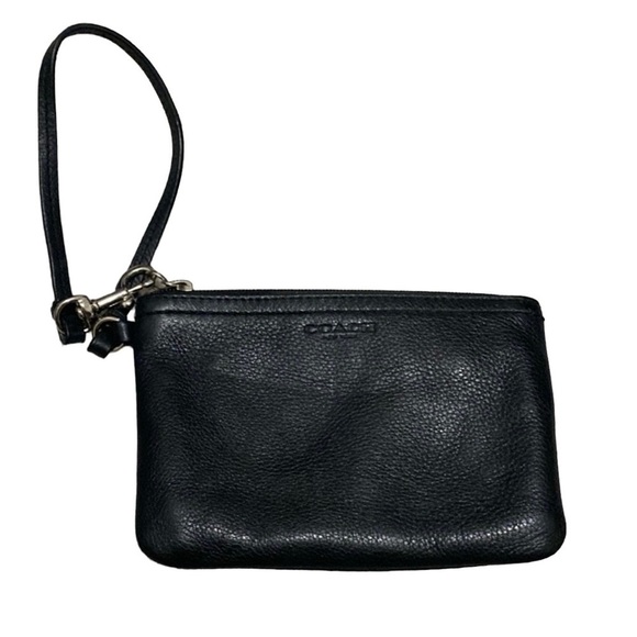Coach Handbags - COACH Park Leather Small Black Wristlet